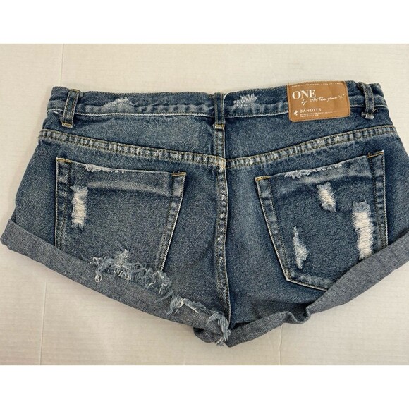 Women’s One Teaspoon Denim Jean Cut Off Shorts Size 29 Roller Bandits - Picture 2 of 7